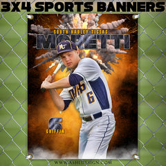 3'x4' Multi Sport Banner - Ignite Sports Template For Photoshop