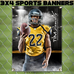 3'x4' Multi Sport Banner - Suit Up Sports Template For Photoshop