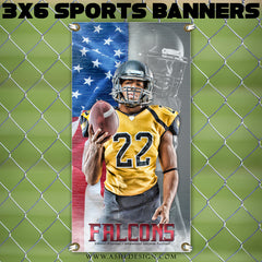 3'x6' Multi Sport Banner - Home Of The Free Sports Template For Photoshop