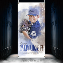 3'x6' Multi Sport Banner - Electrified Sports Template For Photoshop