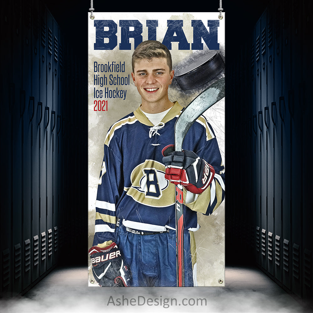 3x6 Amped Sports Banner - In The Zone Ice Hockey