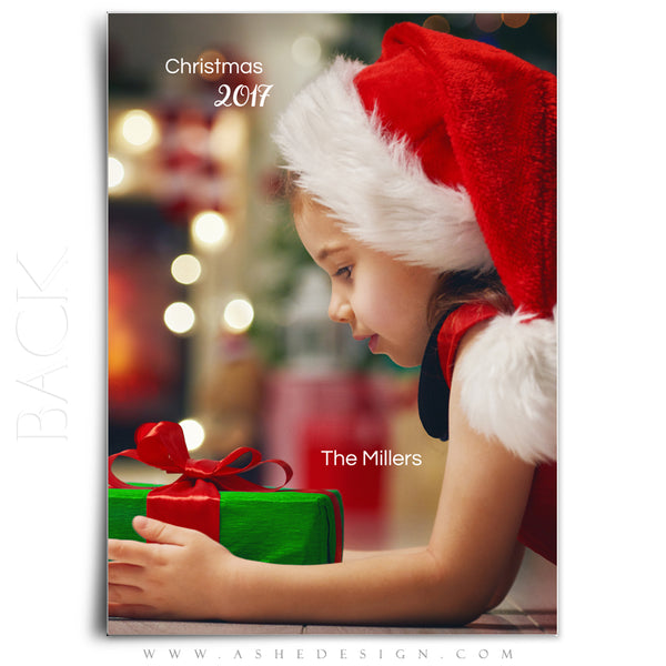 5x7 Flat Christmas Card  - Christmas Stocking