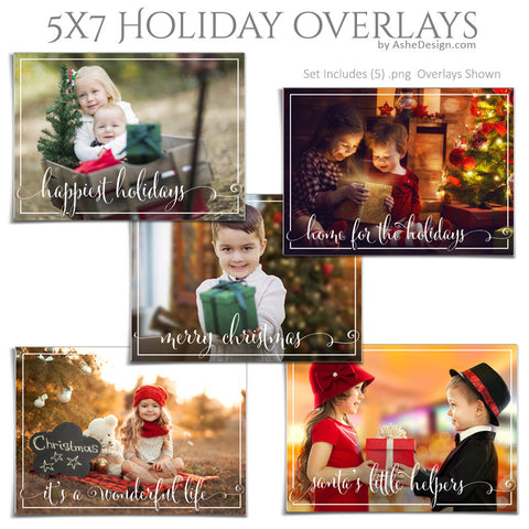 Designer Gems - 5x7 Holiday Overlays - Home For The Holidays