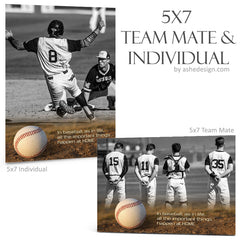 5x7 Team Mate & Individual - Home Plate
