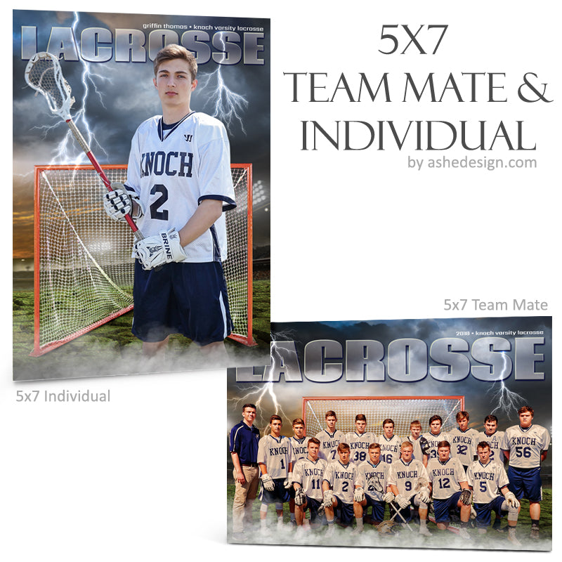 Ashe Design 5x7 Team Mate & Individual - Breaking Ground - Lacrosse