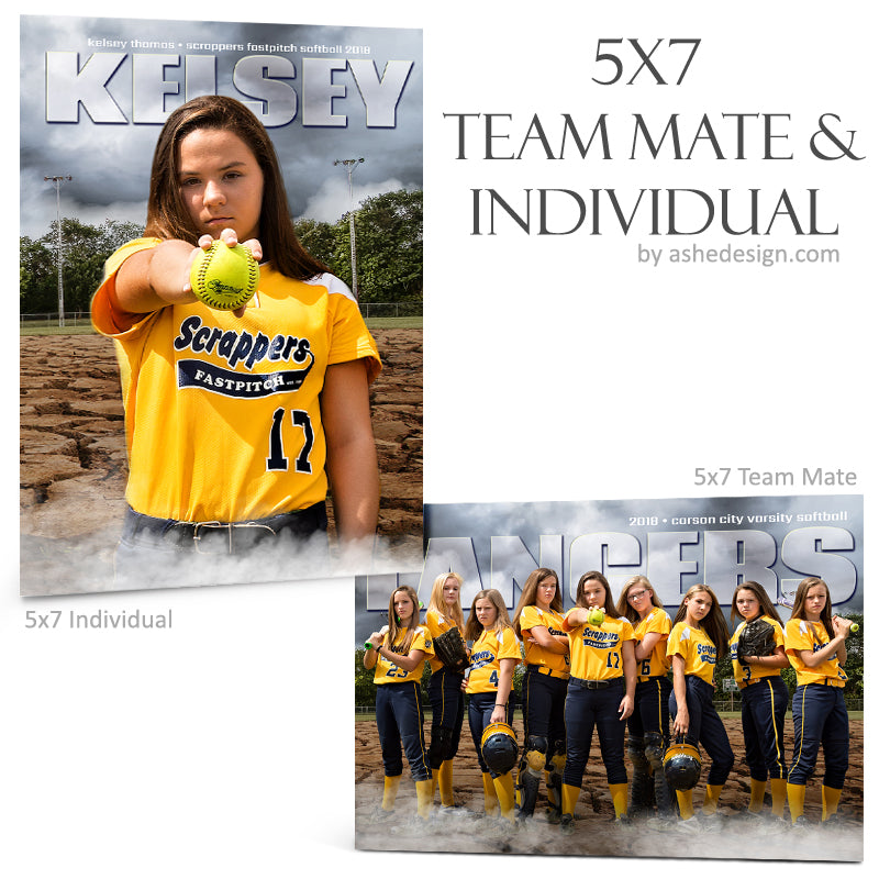 Ashe Design 5x7 Team Mate & Individual - Breaking Ground - Softball