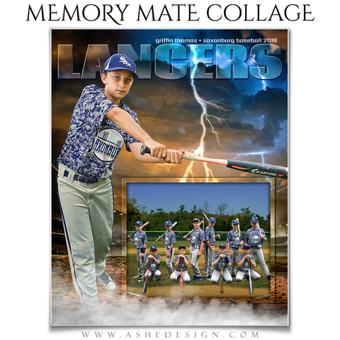 Ashe Design 8x10 Sports Memory Mates - Breaking Ground Baseball VT