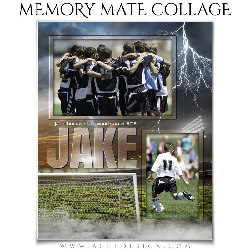 Ashe Design 8x10 Sports Memory Mates - Breaking Ground Soccer VT