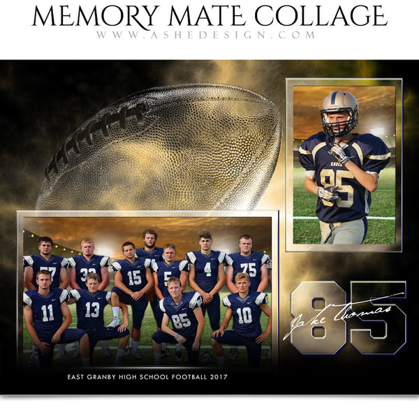 Ashe Design 8x10 Sports Memory Mate Electric Explosion Football HZ
