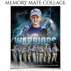 Sports Memory Mates 8x10 - Lightning Storm Baseball