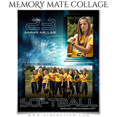 Sports Memory Mates - Platinum Burst Softball