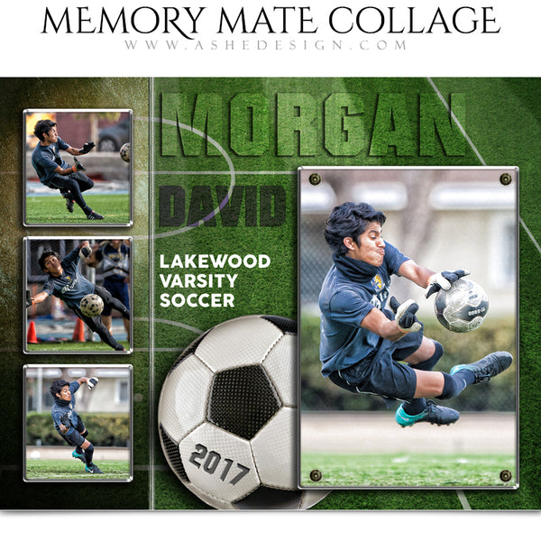 Ashe Design 8x10 Sports Memory Mate - Soccer HZ