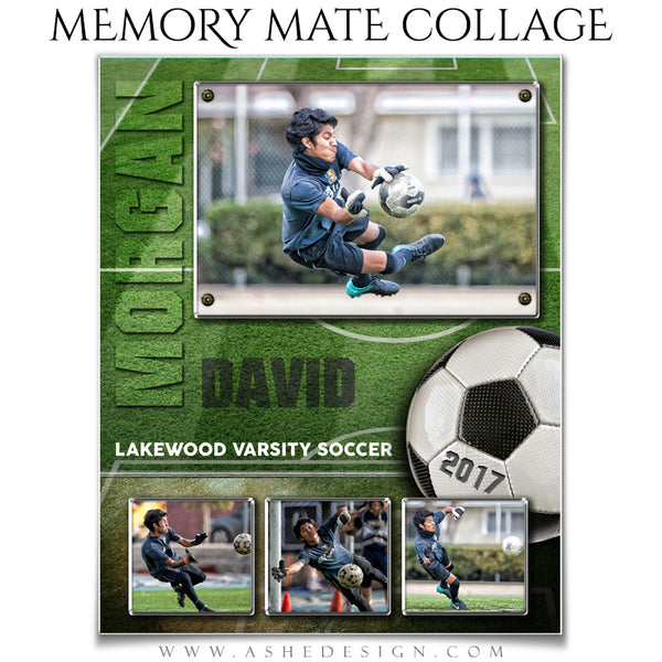 Ashe Design 8x10 Sports Memory Mate - Soccer VT