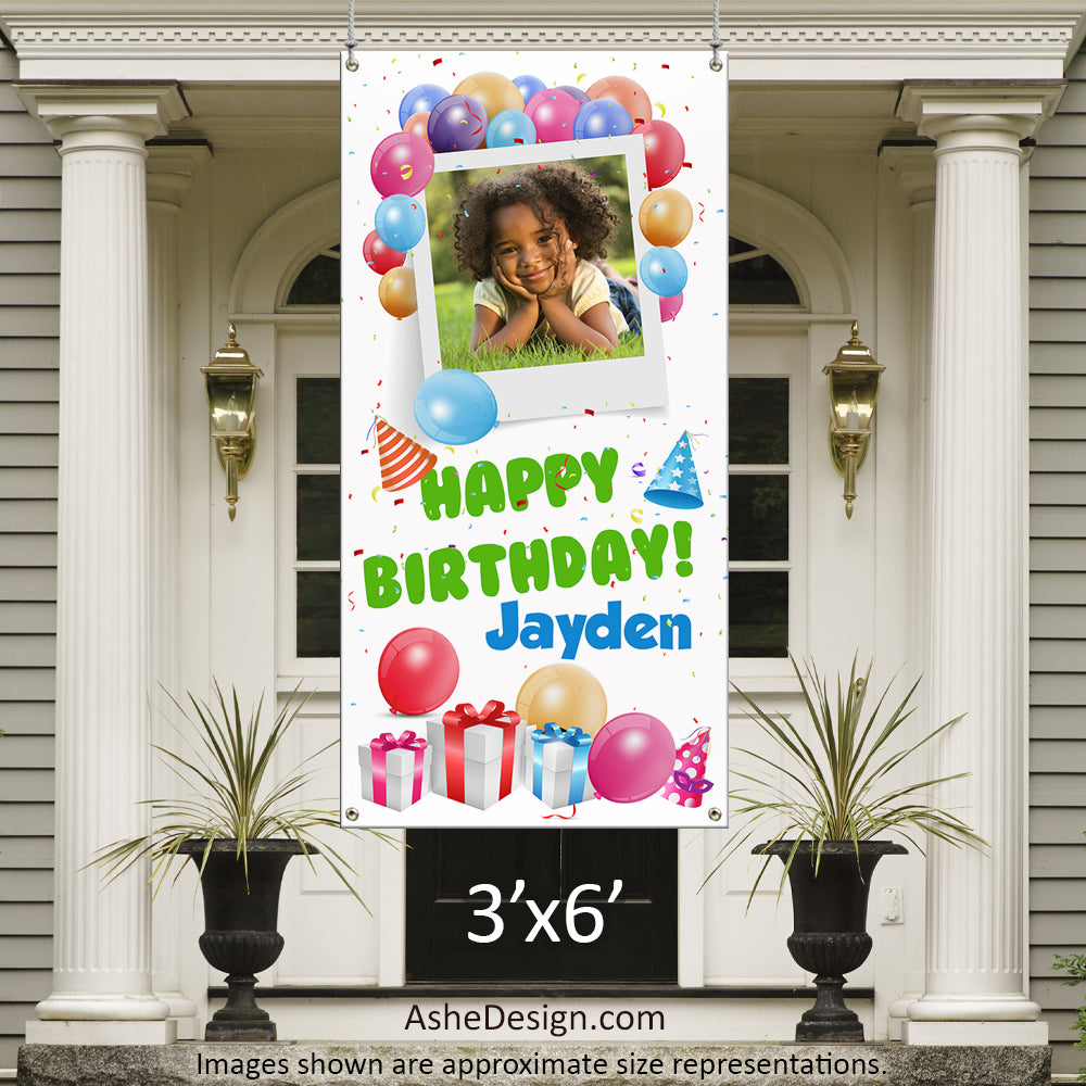 Photo Banner 3'x6' - Balloon Birthday