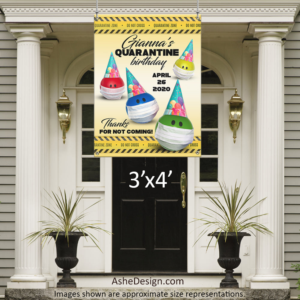 Photo Banner 3'x4' - Quarantine Birthday