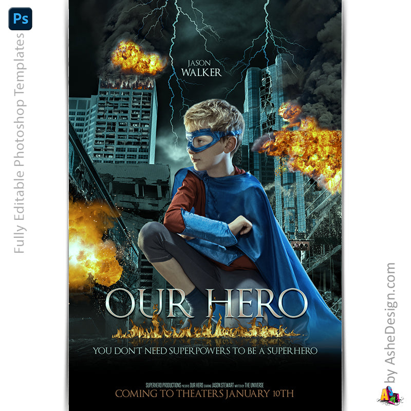 Movie Poster - Superhero City