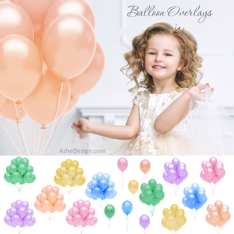 Designer Gems - Pastel Balloon Overlays