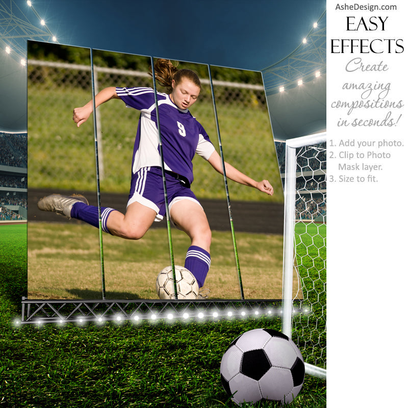 Ashe Design 16x20 Easy Effects - Big Screen Soccer Portrait