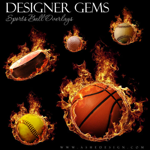 Designer Gems - Fireball Overlays Set 2