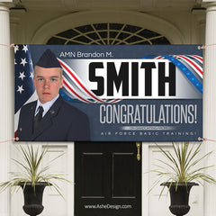 6x3 Graduation Banner - American Military
