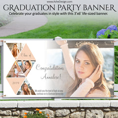 Graduation Party Photo Banner 3'x6' Horizontal - Symmetry