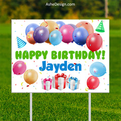 Lawn Sign 18x24 - Balloon Birthday