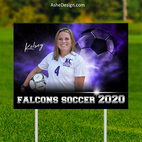 Lawn Sign 18x24 - Electric Explosion Soccer