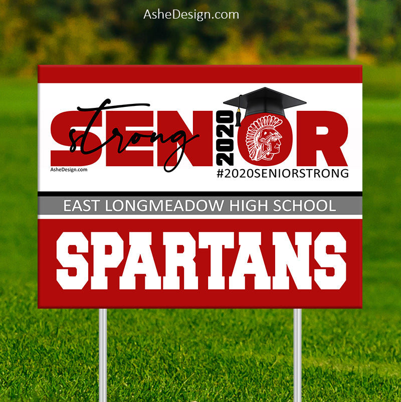 Lawn Sign 18x24 - 2020 Senior Strong Lower Mascot