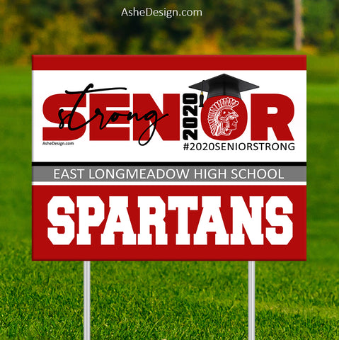 Lawn Sign 18x24 - 2020 Senior Strong Lower Mascot