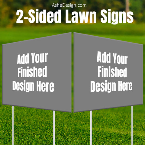 Mockup - Double-Sided Lawn Sign