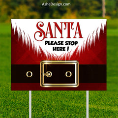 Lawn Sign 18x24 - Santa Stop Here