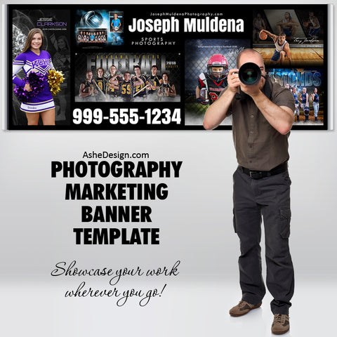 Photography Marketing Banner - Simply Stated 33"x85" - Horizontal