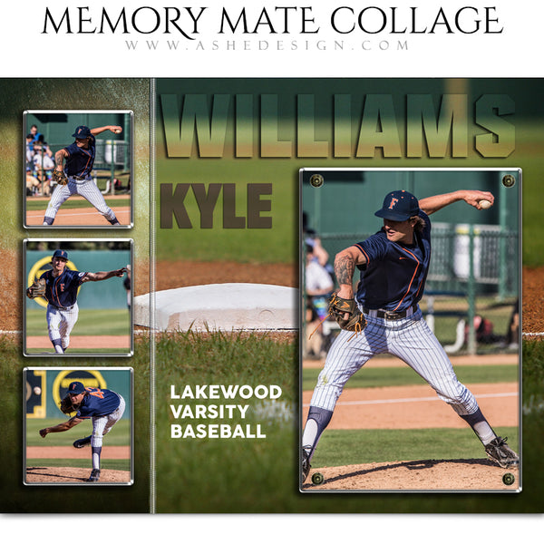 Ashe Design 8x10 Sports Memory Mate - Baseball HZ