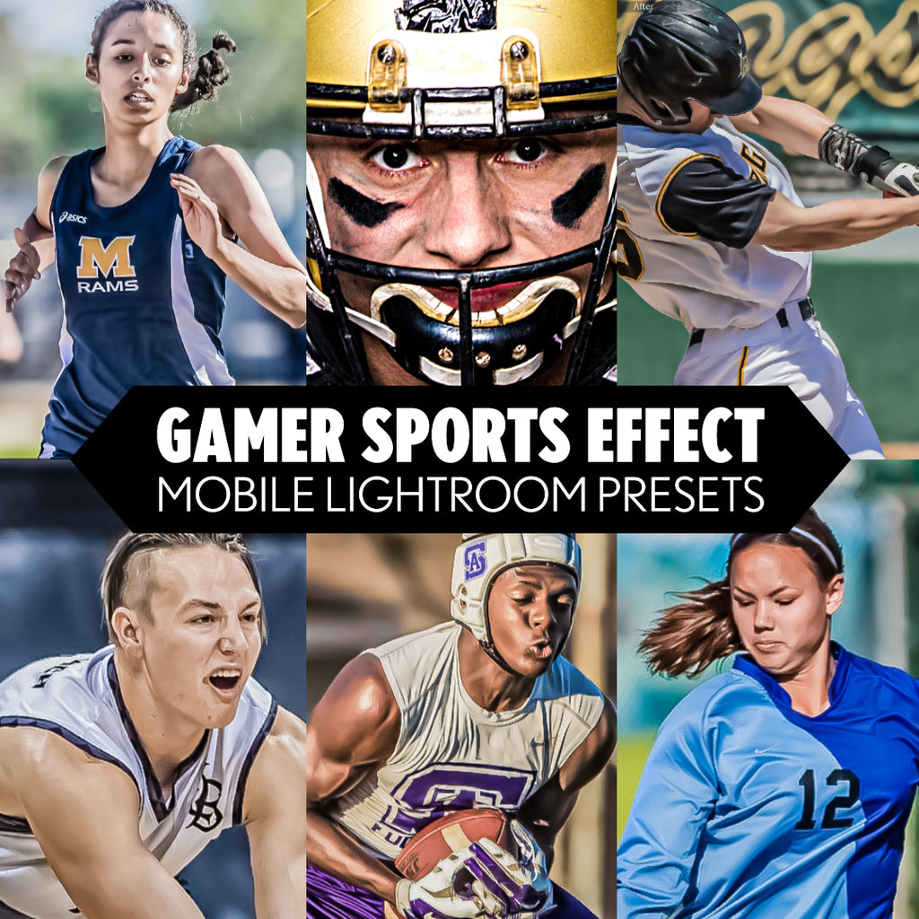 Mobile Lightroom Presets for Cell Phone Editing - Gamer Sports Effect