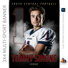 3x4 Multi-Sport Banner - The GOAT Sports Banner Template For Photoshop