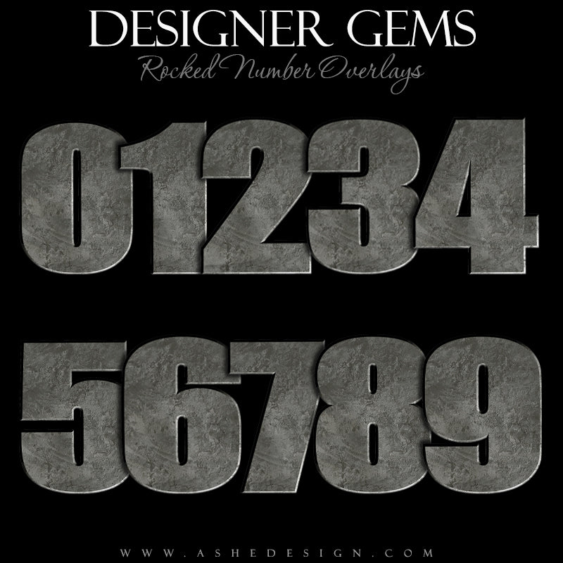 Ashe Design | Photoshop Templates | Designer Gems | Rocked Number ...