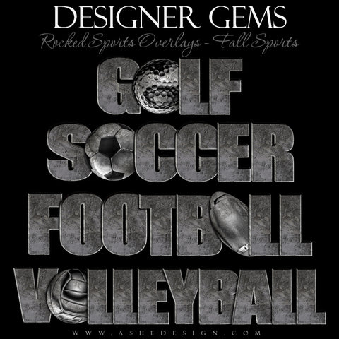 Designer Gems - Rocked Sports Overlays - Fall Sports