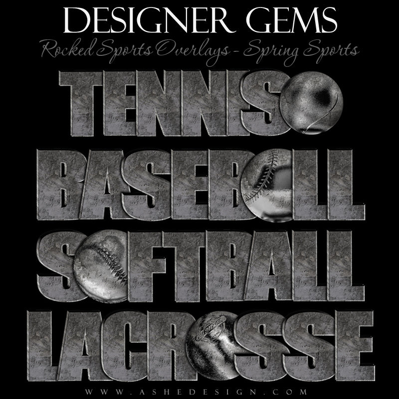 Designer Gems - Rocked Sports Overlays - Spring Sports