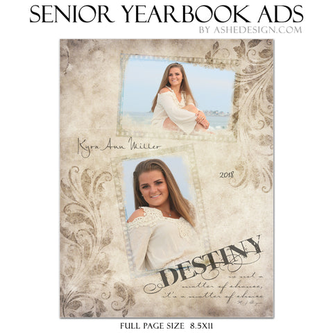 Yearbook Ad Designs - Destiny