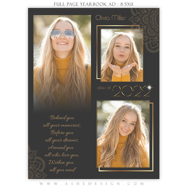 Yearbook Ad Designs - Gold Plated Grad