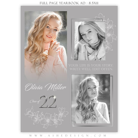 Yearbook Ad Designs - Silver Plated Grad