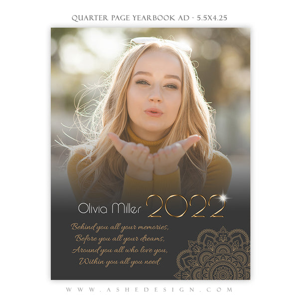 Yearbook Ad Designs - Gold Plated Grad