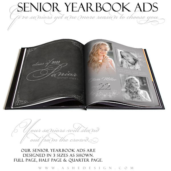 Yearbook Ad Designs - Silver Plated Grad