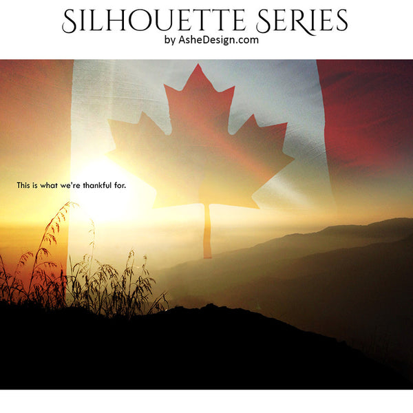 Ashe Design 16x20 Amped Effects Canadian Flag Silhouette Before