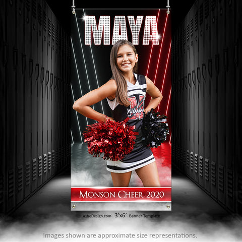 3x6 Amped Sports Banner - All Star Cheer