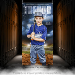 3x6 Amped Sports Banner - Breaking Ground Baseball Template For Photoshop