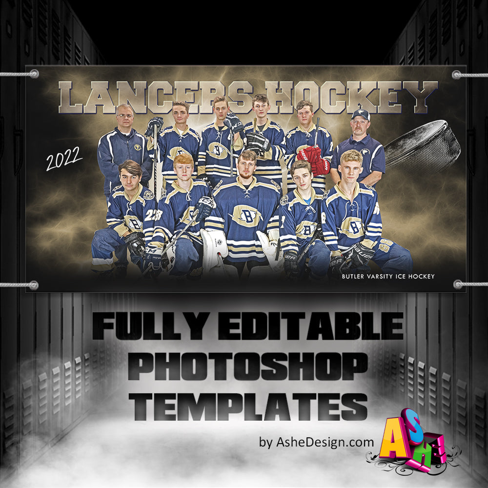 3x6 Team Sports Banner - Electric Explosion Hockey