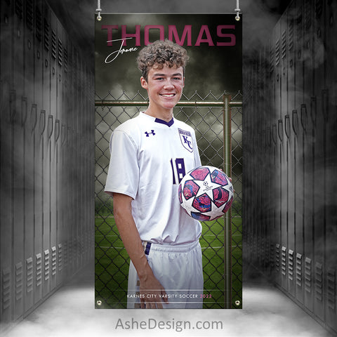 3x6 Amped Sports Banner - Fenced In Soccer