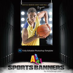 3'x4' Multi Sport Banner - Floodlights Sports Template For Photoshop