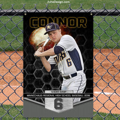 2'x3' Sports Banner - Great Balls of Fire - Baseball Template For Photoshop